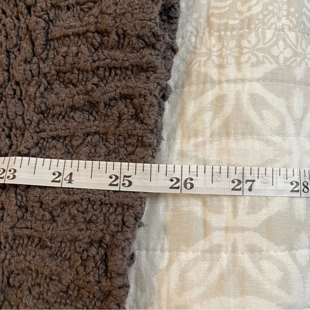 Free People Reverse Hem Open Knit V-Neck Sweater